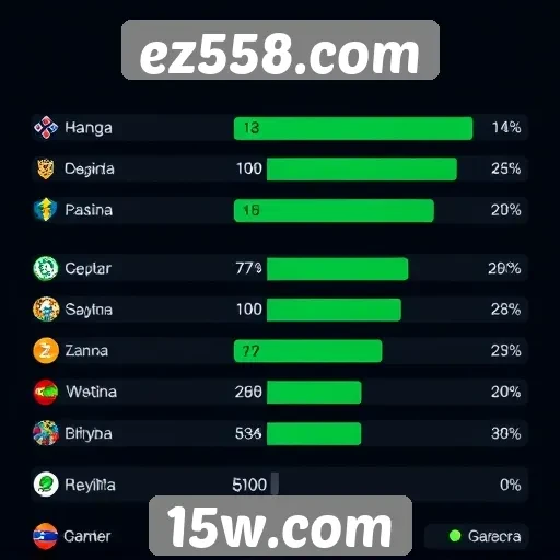 Estatísticas de jogadores no site ez558.com